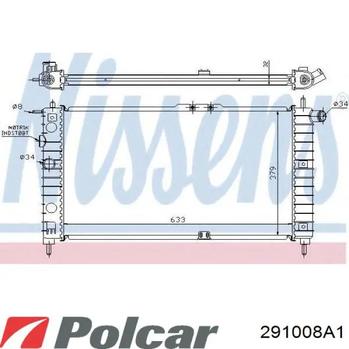 291008A1 Polcar radiador refrigeración del motor