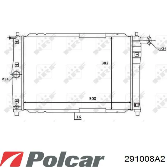 291008A2 Polcar radiador refrigeración del motor