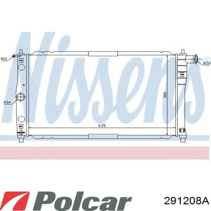 291208A Polcar radiador