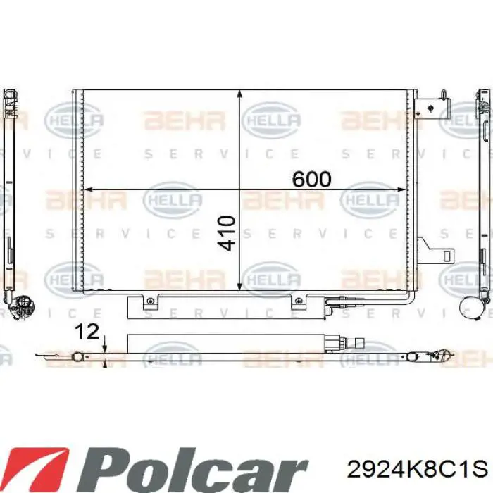 2924K8C1S Polcar condensador aire acondicionado