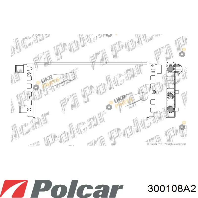 300108A2 Polcar radiador refrigeración del motor