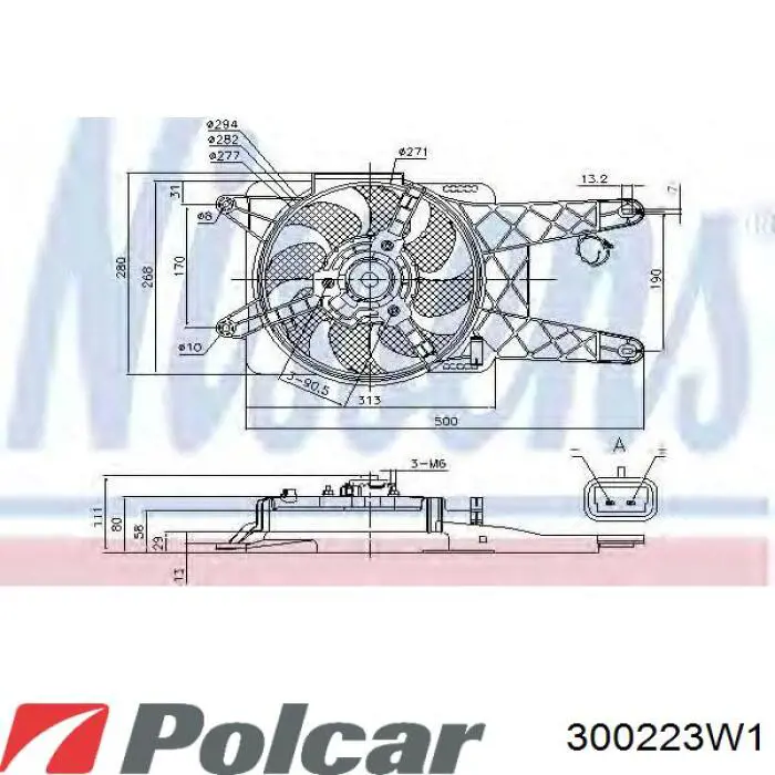 Ventilador de radiador 85138 Nissens