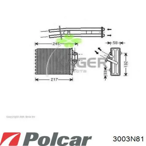 3003N8-1 Polcar radiador de calefacción