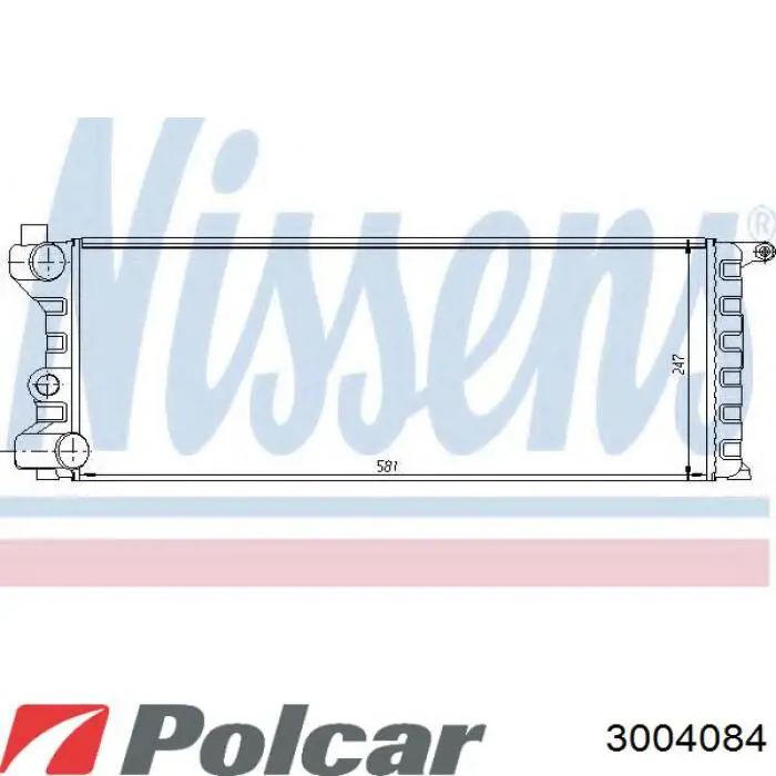 300408-4 Polcar radiador refrigeración del motor