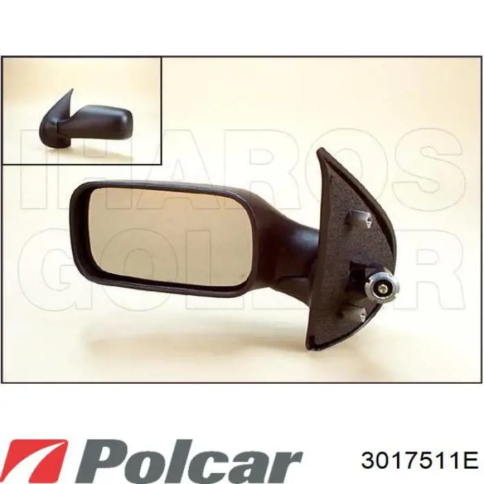 3017511E Polcar espejo retrovisor izquierdo