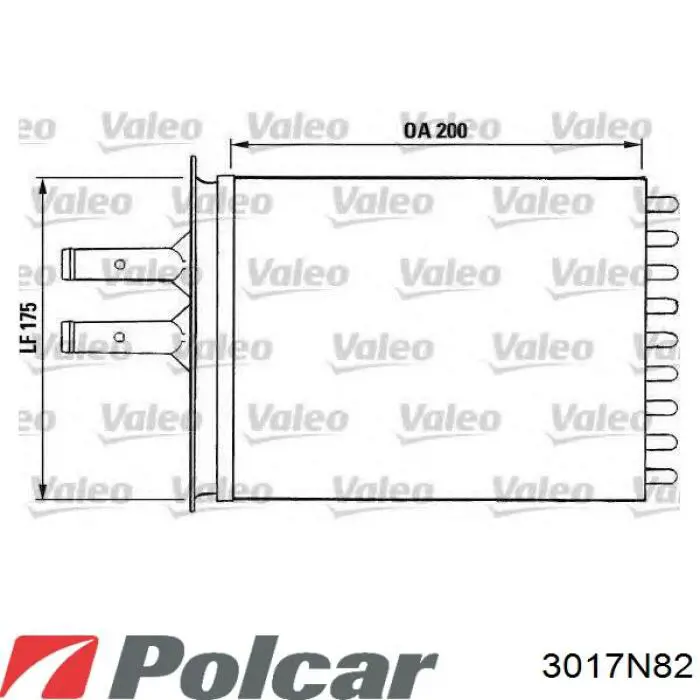 3017N8-2 Polcar radiador de calefacción