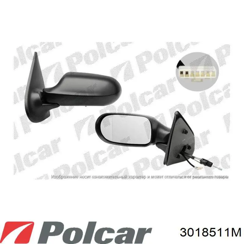 3018511M Polcar espejo retrovisor izquierdo