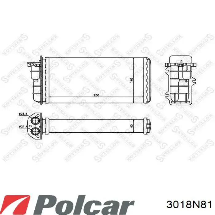 Radiador de calefacción Fiat Bravo 1 182