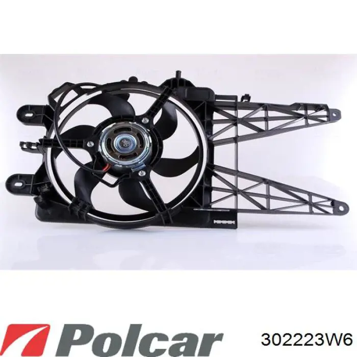 302223W6 Polcar difusor de radiador, ventilador de refrigeración, condensador del aire acondicionado, completo con motor y rodete