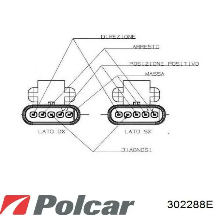 302288-E Polcar piloto posterior derecho