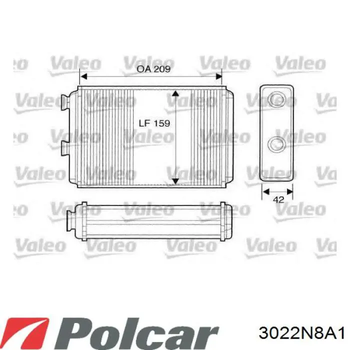 3022N8A1 Polcar radiador de calefacción