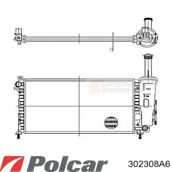 Radiador de água Fiat/Alfa/Lancia 51724188