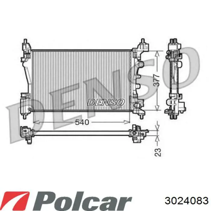 Radiador refrigeración del motor Fiat Fiorino 225