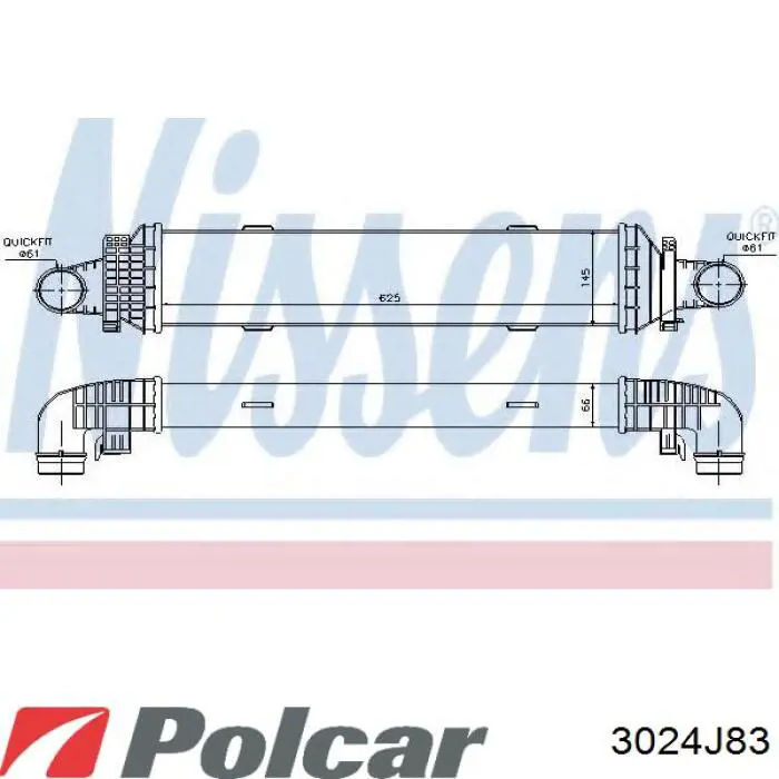 7750035 Kamoka Radiador de intercooler