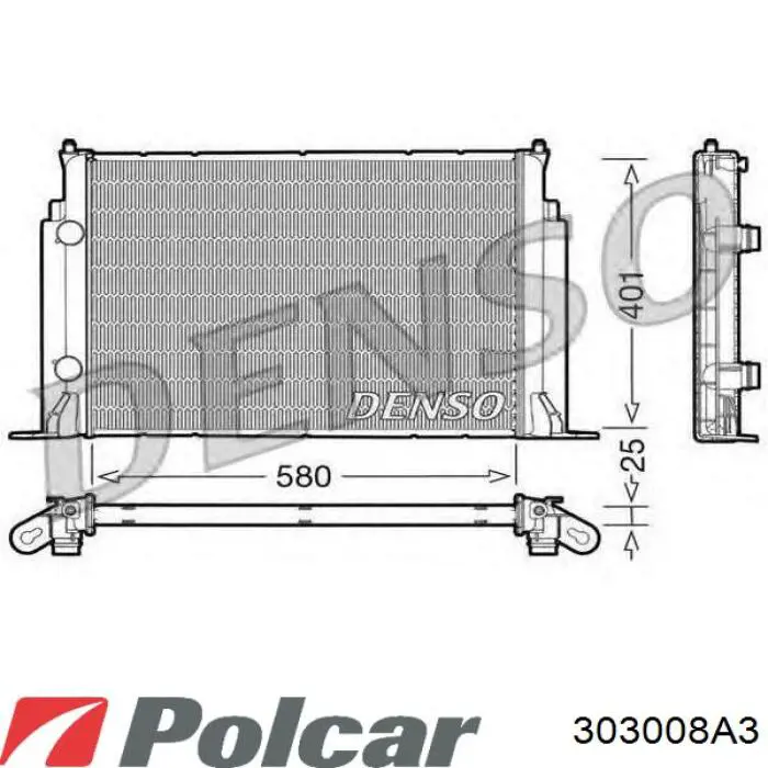 303008A3 Polcar radiador refrigeración del motor