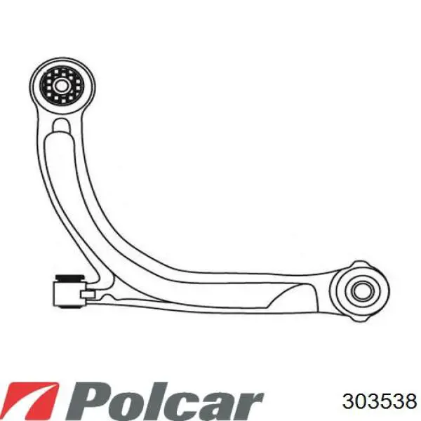 303538 Polcar barra oscilante, suspensión de ruedas delantera, inferior derecha