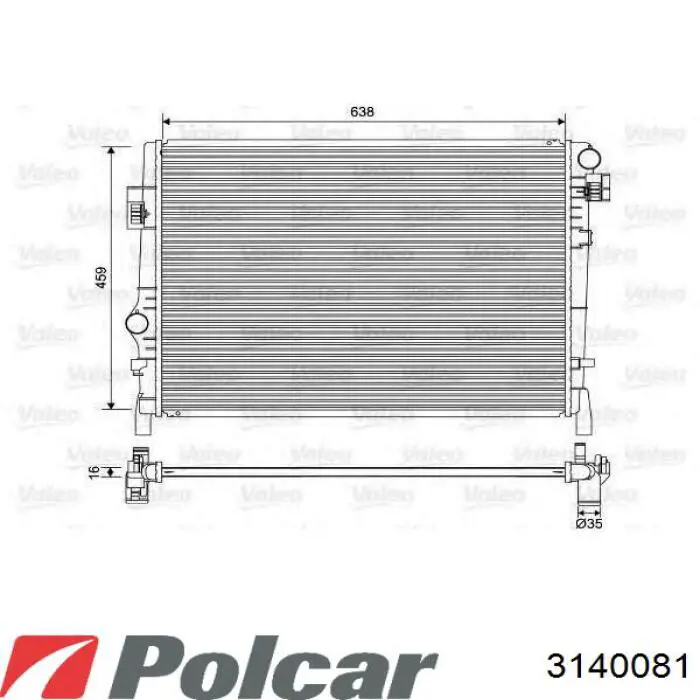 Comprar 3140081 Polcar Radiador de auto