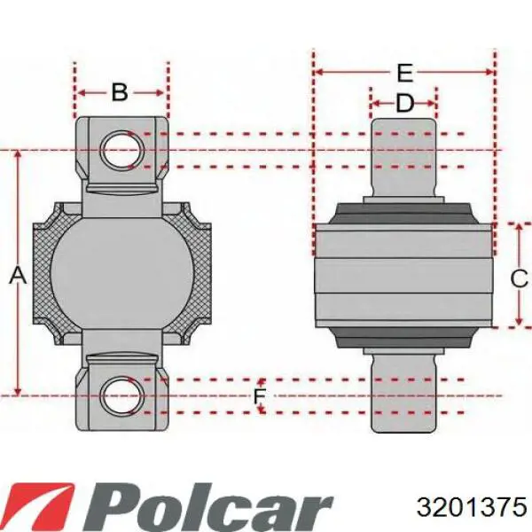 320137-5 Polcar brazo suspension inferior trasero izquierdo/derecho