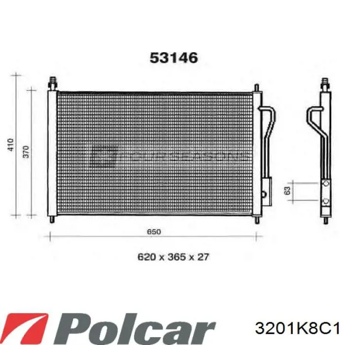 3201K8C1 Polcar condensador aire acondicionado