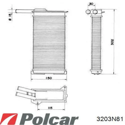 3203N81 Polcar radiador de calefacción