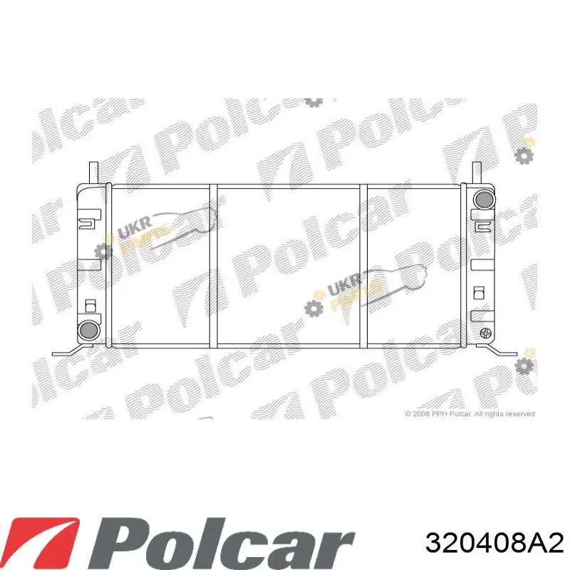 Radiador 320408A2 Polcar