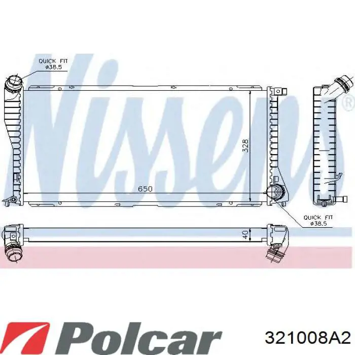 321008A2 Polcar radiador refrigeración del motor