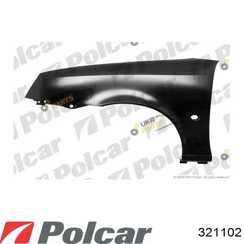 Aleta delantera izquierda 321102 Polcar