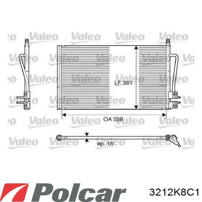 3212K8C1 Polcar condensador aire acondicionado