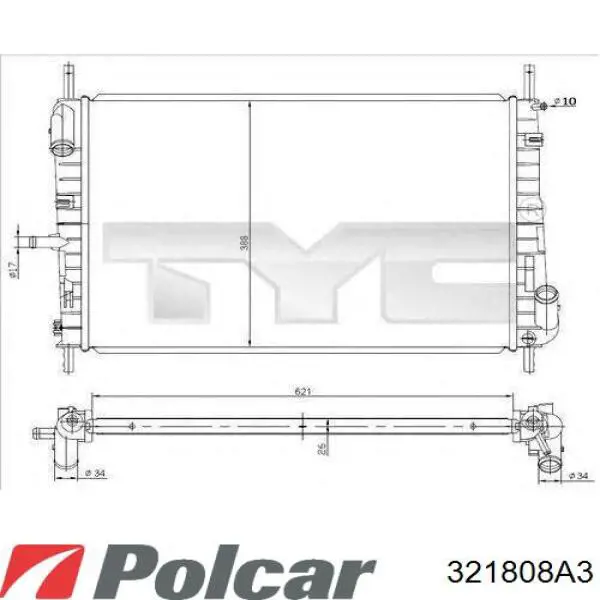 321808A3 Polcar radiador refrigeración del motor