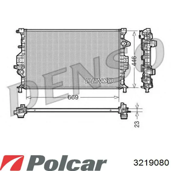 321908-0 Polcar radiador refrigeración del motor