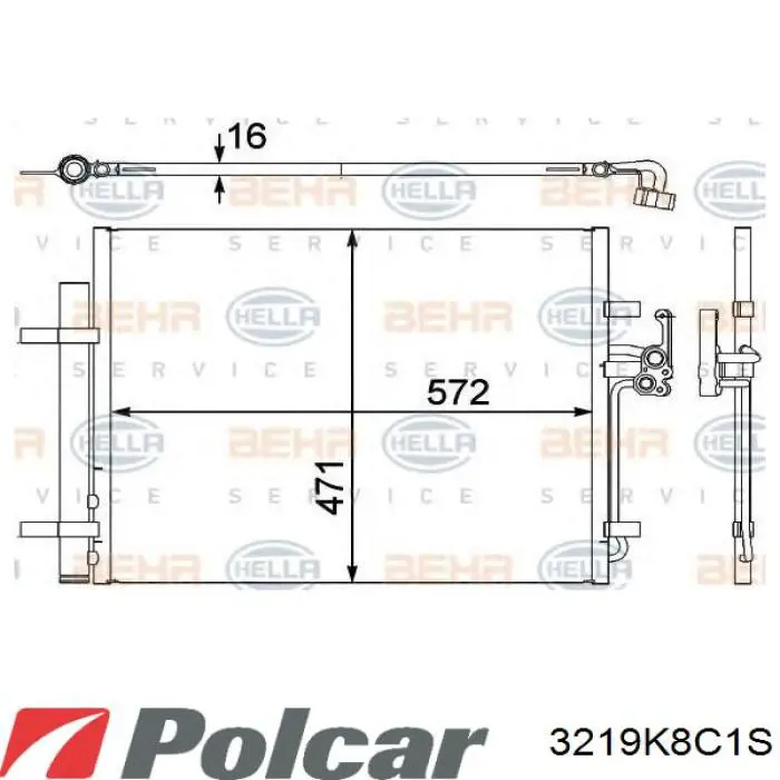 3219K8C1S Polcar condensador aire acondicionado