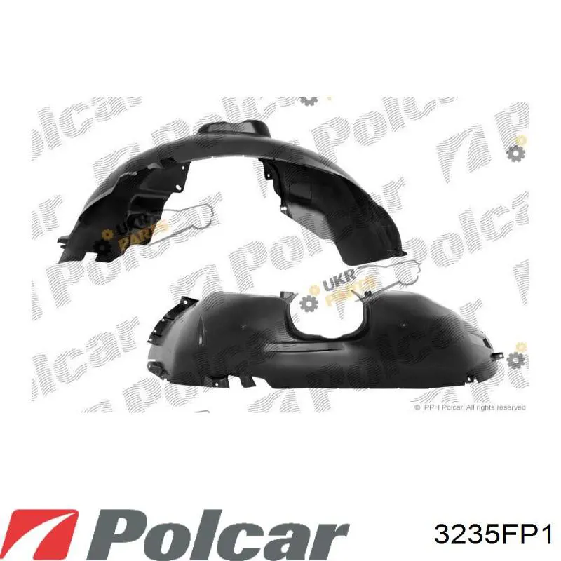 Guardabarros interior derecho, aleta delantera Polcar 3235FP1 precio, desde 31,77 EUR
