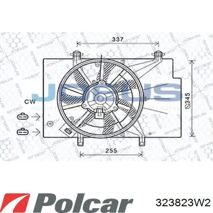 323823W2 Polcar ventilador (rodete +motor refrigeración del motor con electromotor completo)