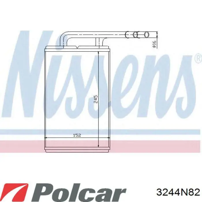 3244N8-2 Polcar radiador de calefacción