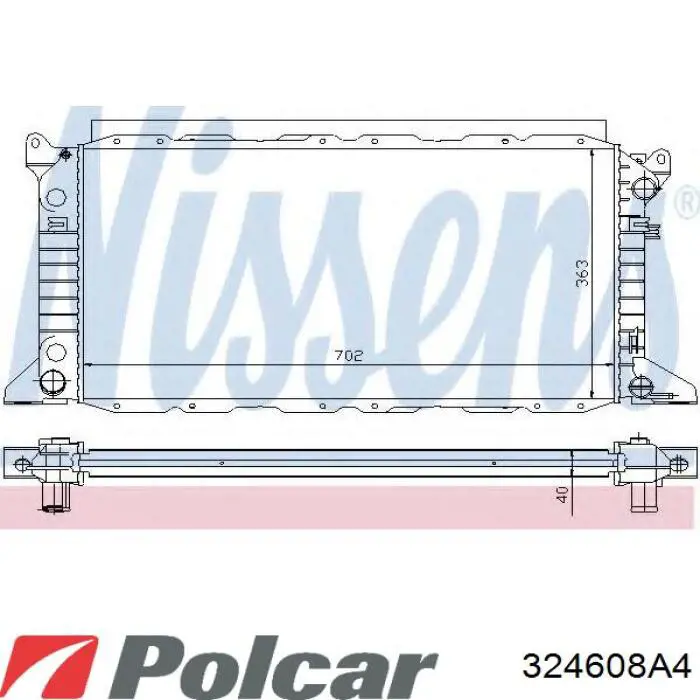 Radiador 324608A4 Polcar