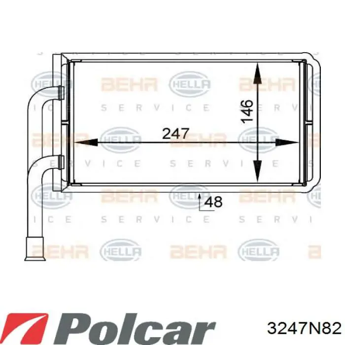 3247N8-2 Polcar radiador de calefacción