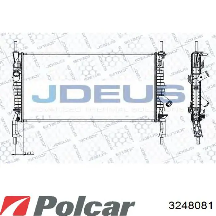 324808-1 Polcar radiador refrigeración del motor