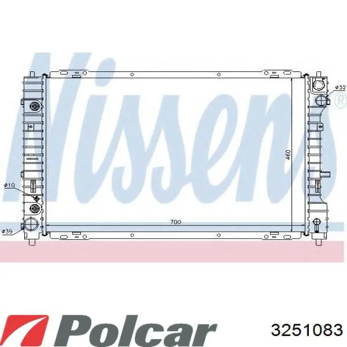 325108-3 Polcar radiador refrigeración del motor