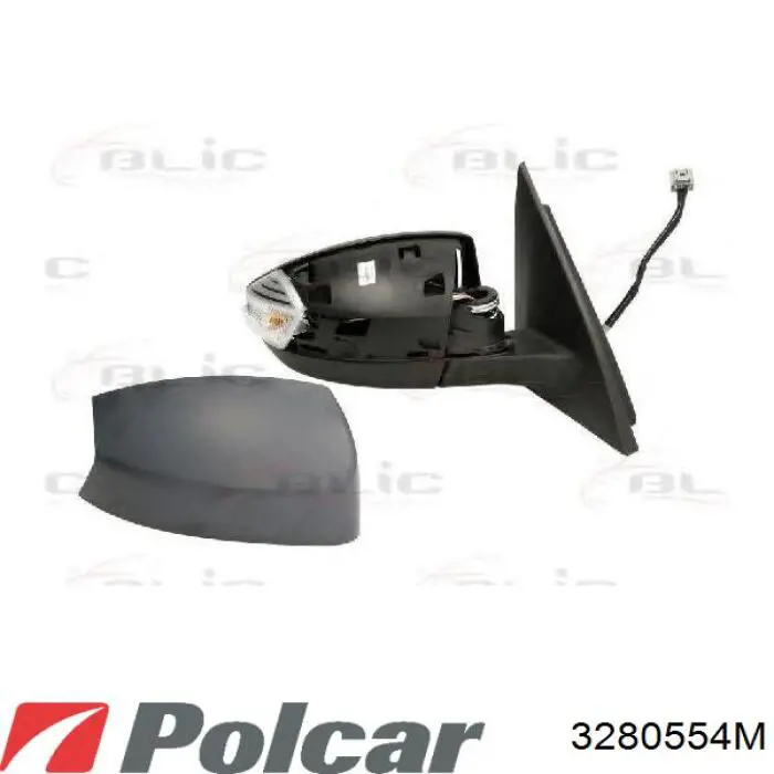 Cristal de espejo retrovisor derecho 1405067 Ford
