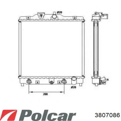Radiador 3807086 Polcar