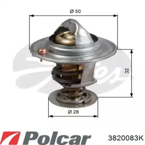 3820083K Polcar radiador refrigeración del motor