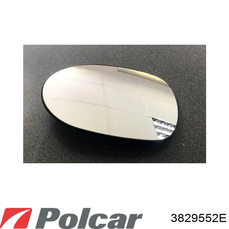 3829552E Polcar cristal de espejo retrovisor exterior derecho