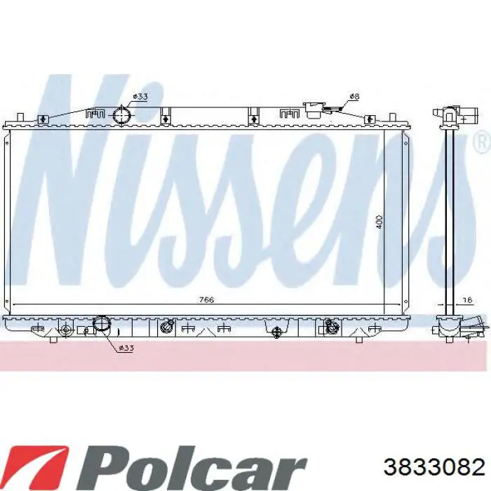 Radiador 3833082 Polcar