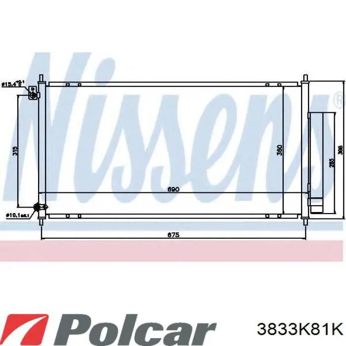 3833K81K Polcar condensador aire acondicionado