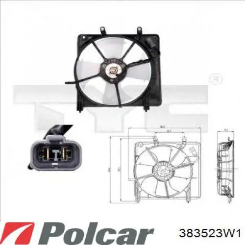 383523W1 Polcar motor del ventilador de enfriado