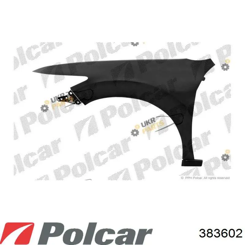 Guardabarros delanteros derecho Polcar 383602 precio, desde 74,28 EUR
