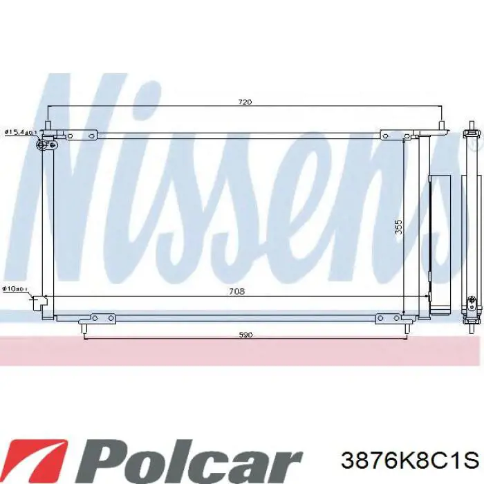 3876K8C1S Polcar condensador aire acondicionado