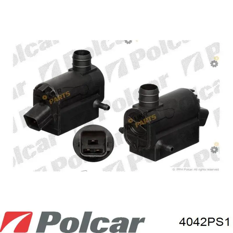 Bomba de agua limpiaparabrisas, delantera 4042PS1 Polcar