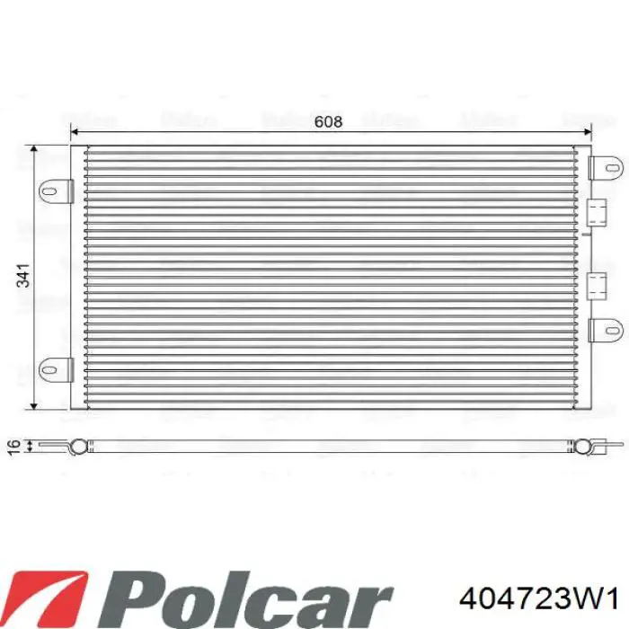 404723W1 Polcar bastidor radiador (armazón)