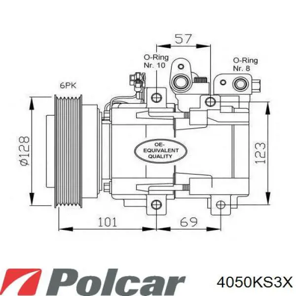 4050KS3X Polcar compresor de aire acondicionado